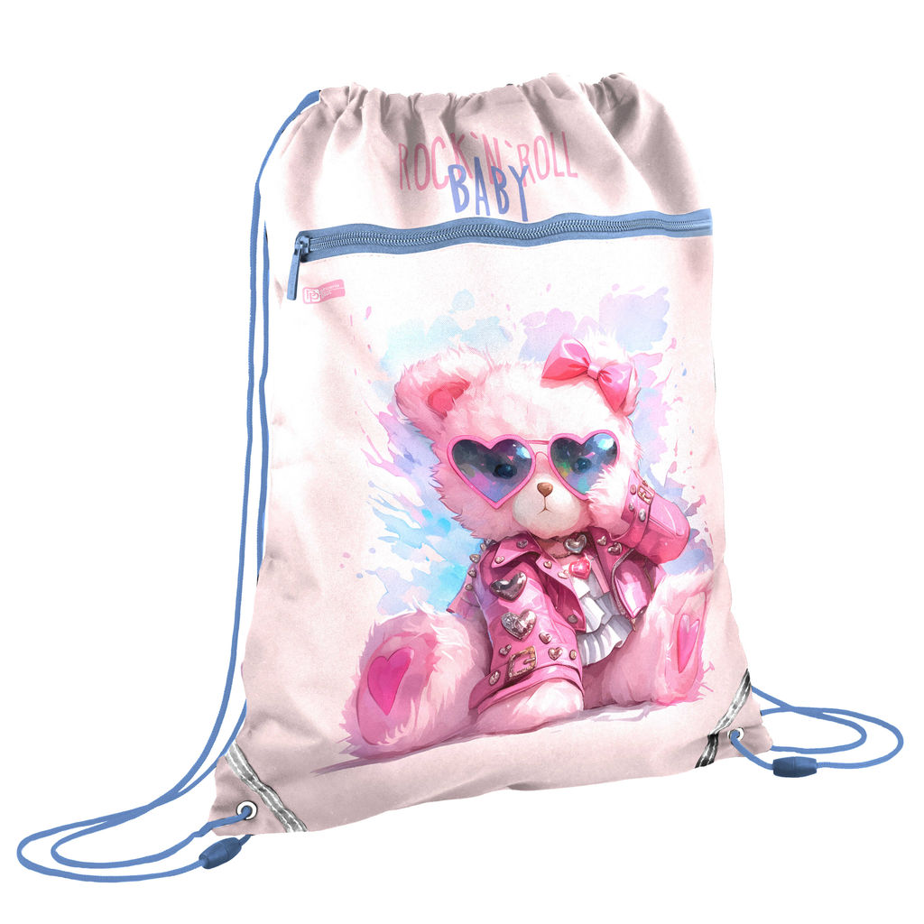 Мешок-рюкзак для обуви Феникс+, арт.72170/ 24 РОЗОВЫЙ МИШКА (36x48 см, полиэстер, сублимационная печ