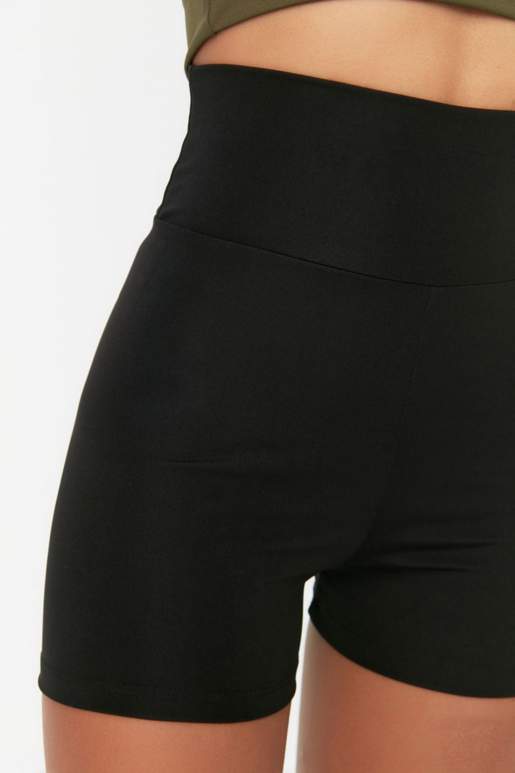 TRENDYOLMILLA Siyah Esnek Yoga Orme Spor Sort/K?sa Tayt TWOSS21TY0098  фото 5