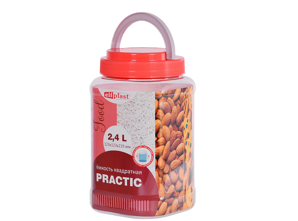 Емкость "Practic" квадратная 2,4 л арт. ЭЛ541 ЭЛЬФ