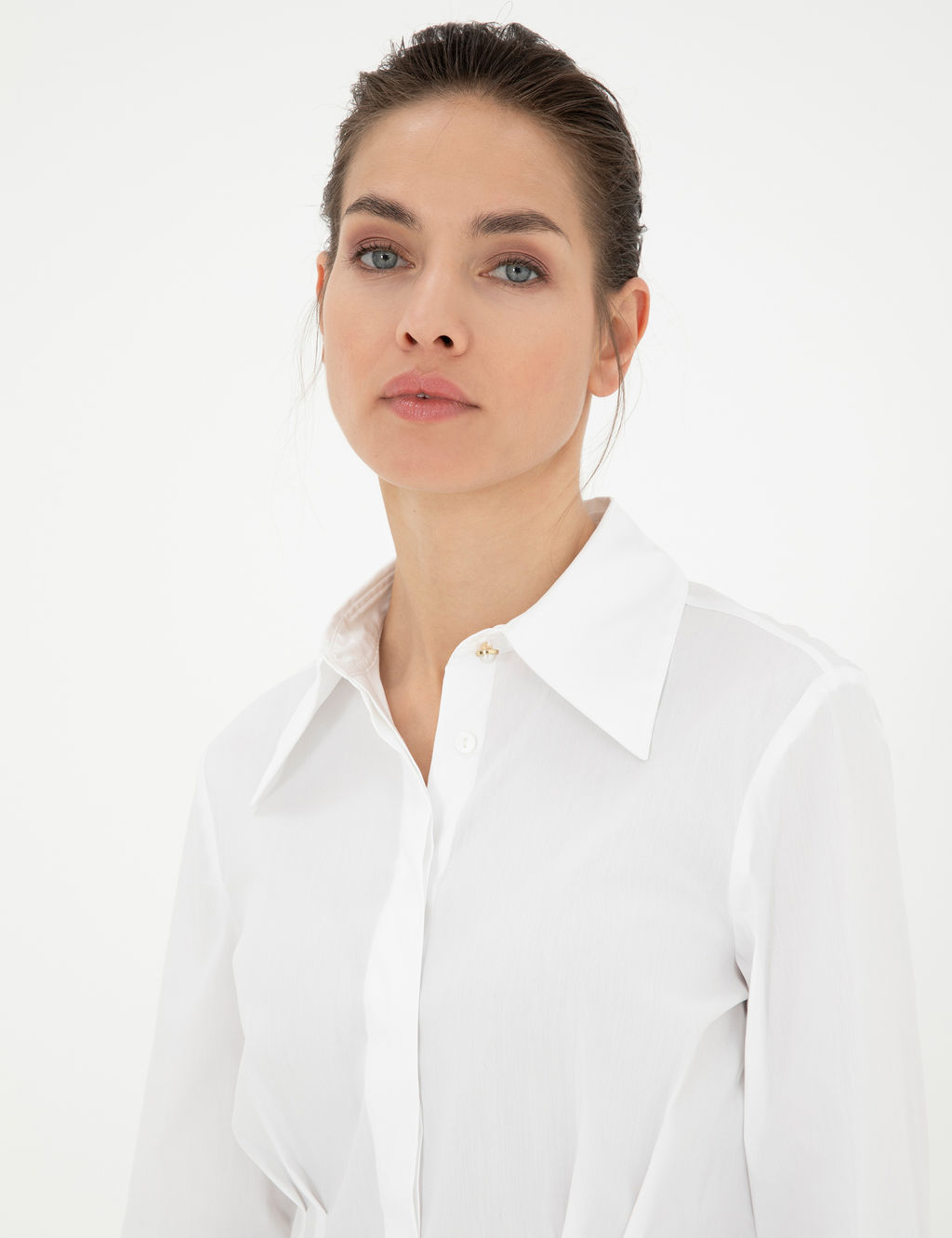 Beyaz Slim Fit Uzun Kollu G_mlek