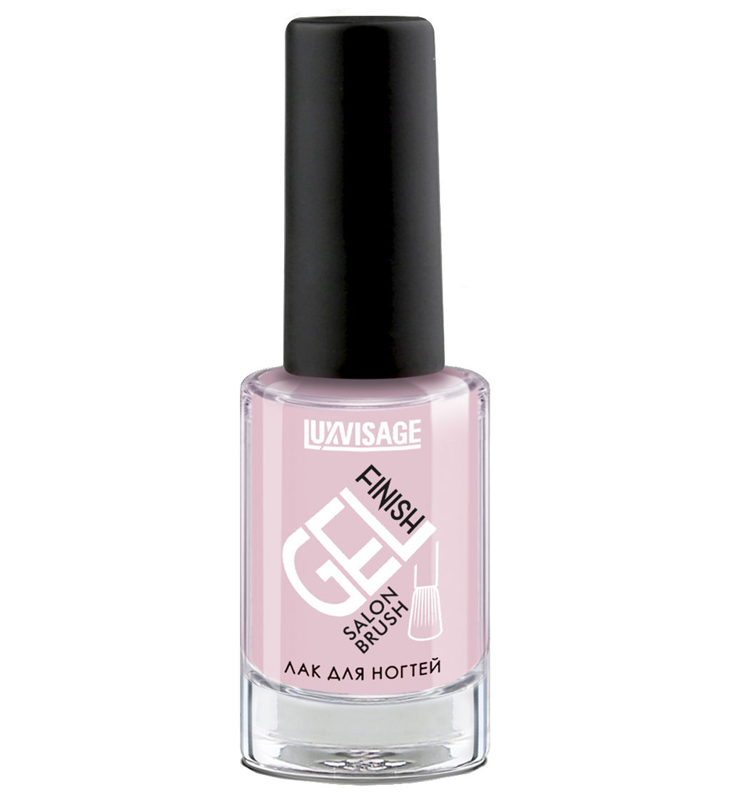 LuxVisage Лак для ногтей GEL finish тон 1 серо-розовый 9мл