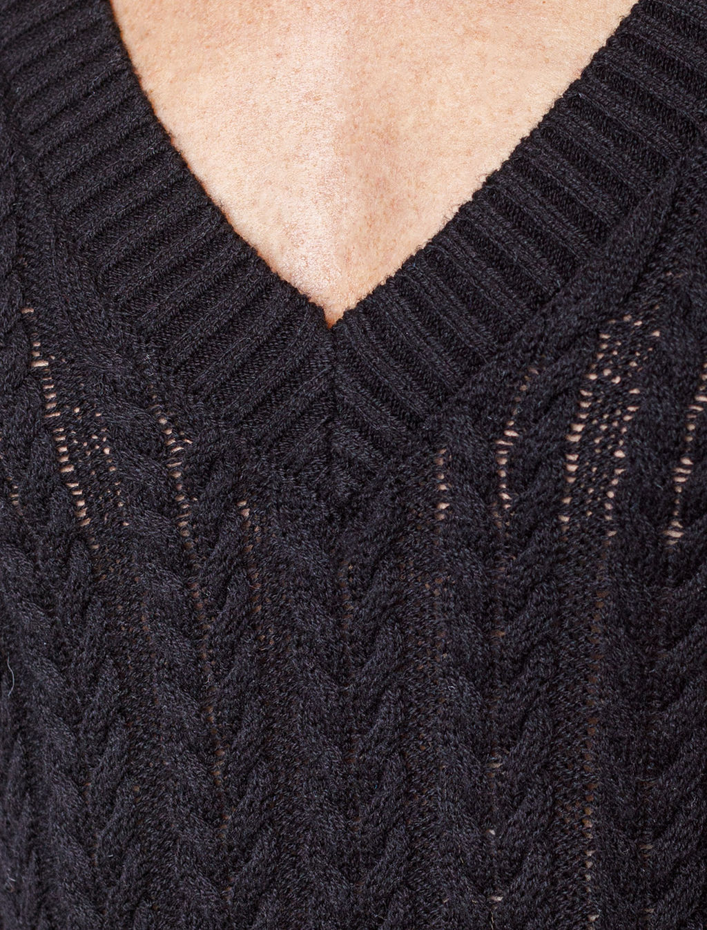 Джемпер фактурной вязки из хлопка с кашемиром - Vilatte фото 2