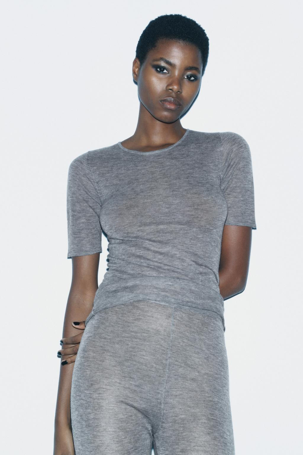 100% WOOL LEGGINGS - Zara фото 4