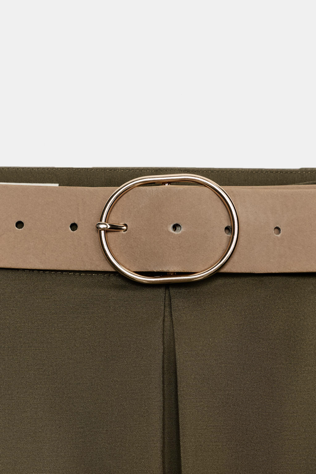 FALDA PANTAL?N CINTUR?N / Khaki - Zara фото 9