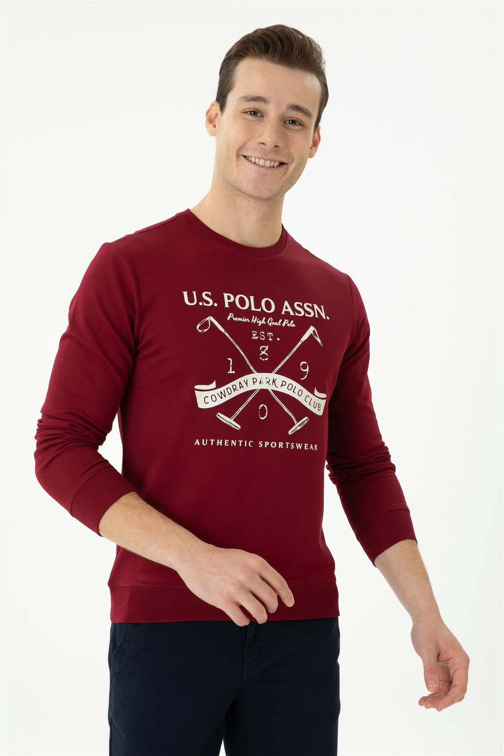 Мужской бордово-красный свитшот Неожиданная скидка в корзине - U.s. polo assn фото 3