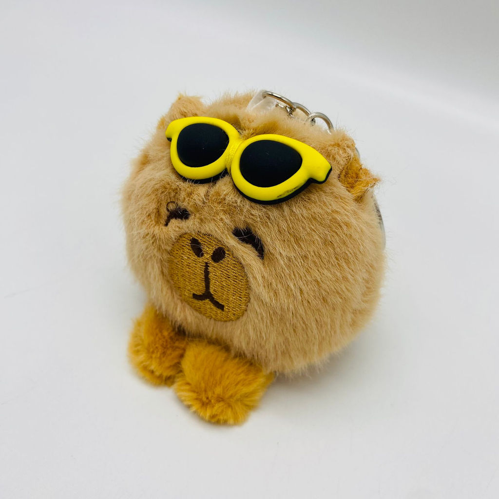 Мягкая игрушка брелок Капибара с очками 7 см - Storyland фото 3