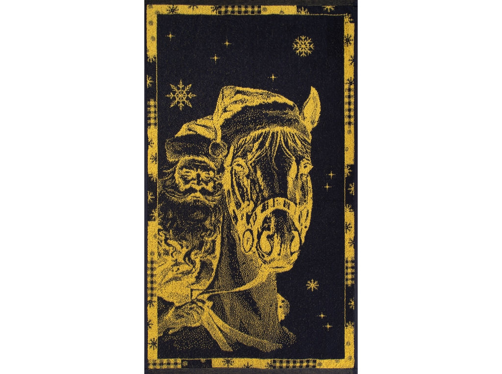 Полотенце махровое 6с103.412ж1 Мороз-наездник(т.желтый) 50х90см