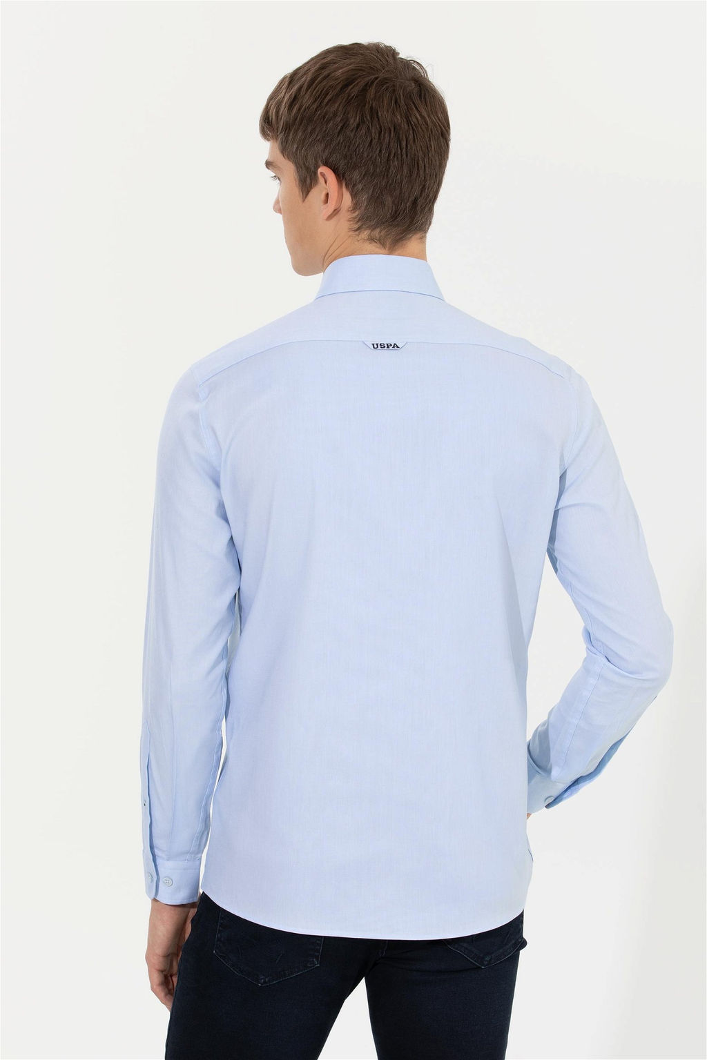 Рубашка мужская голубая Uzunkol Basic - U.s. polo assn фото 10