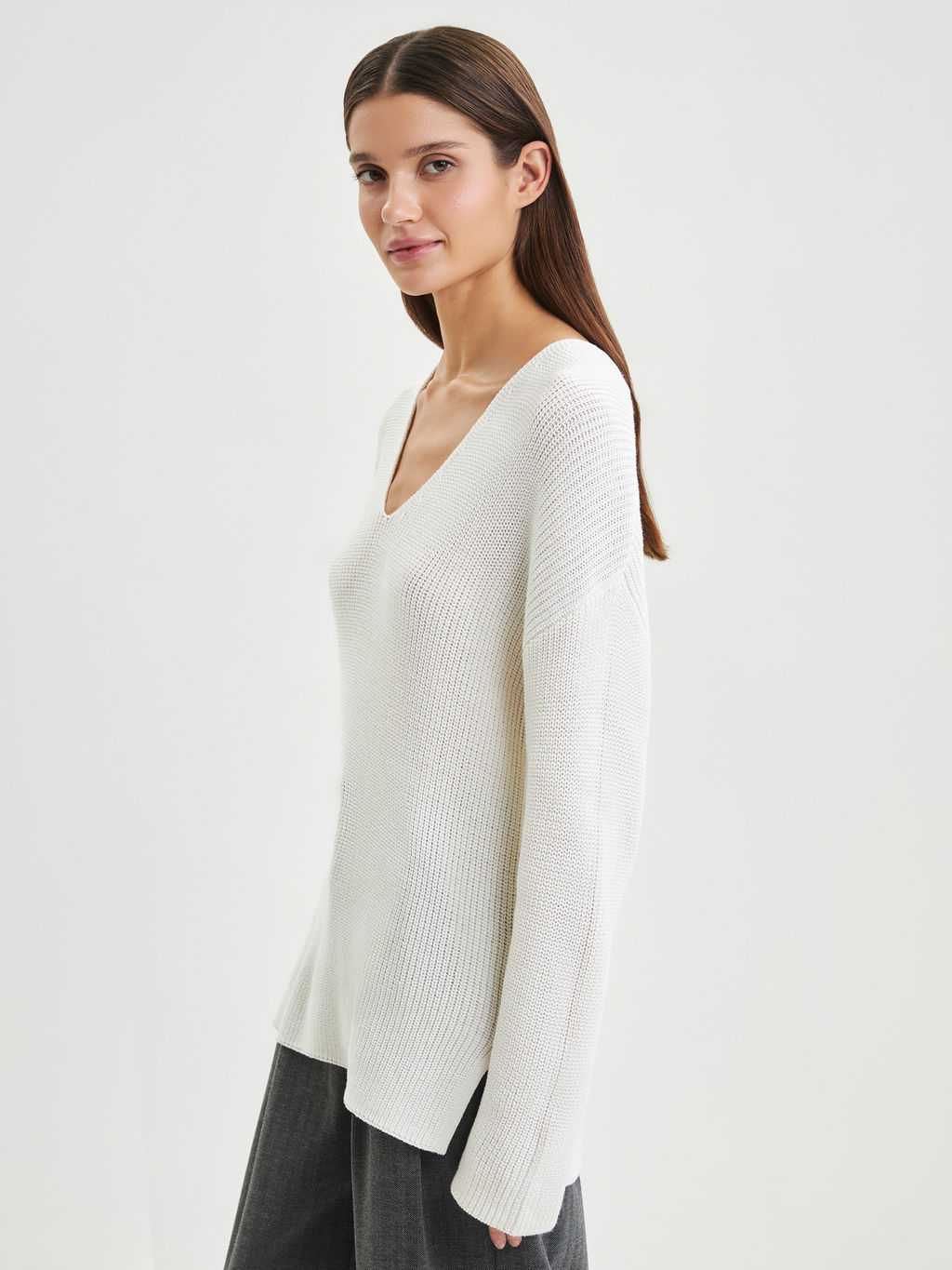 Джемпер с вырезом / Zarina  фото 4