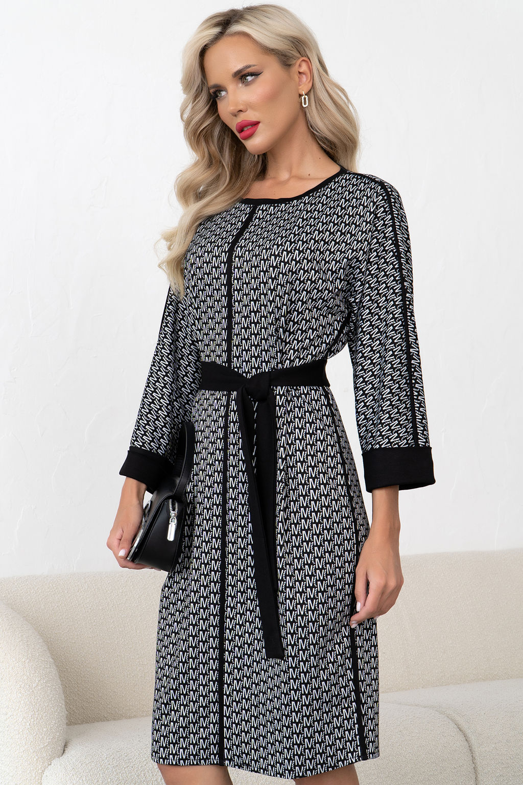 Платье Алана (черный/белый) Р11-1231/3 - Николь фото 3
