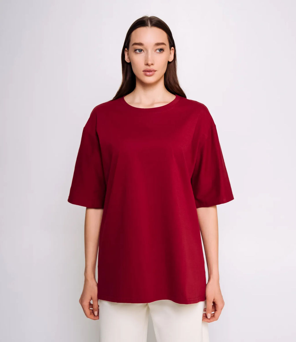 Футболка #ОКТ075001, бордовый