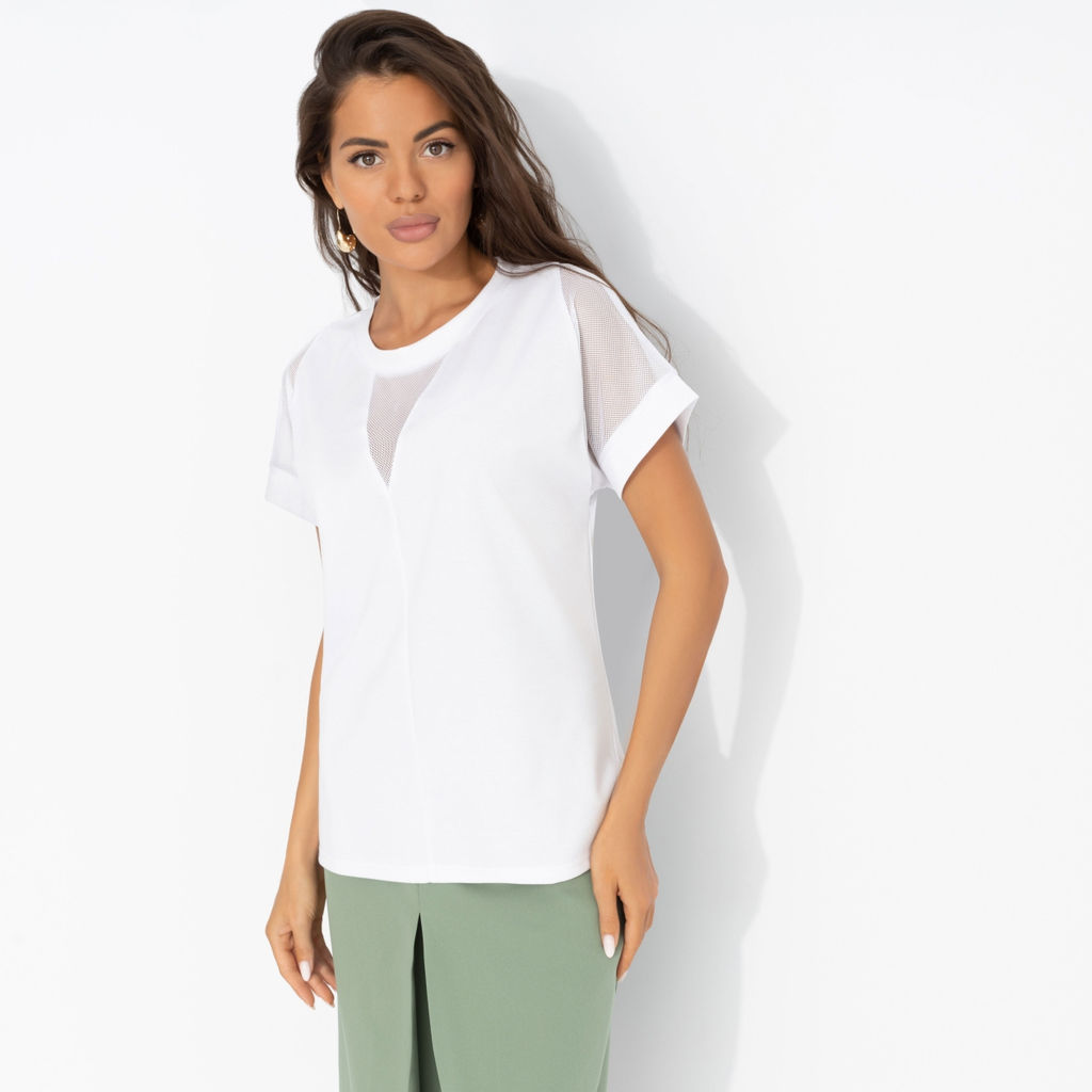 Футболка из эластичной ткани, Всегда нарядна - Charutti фото 3