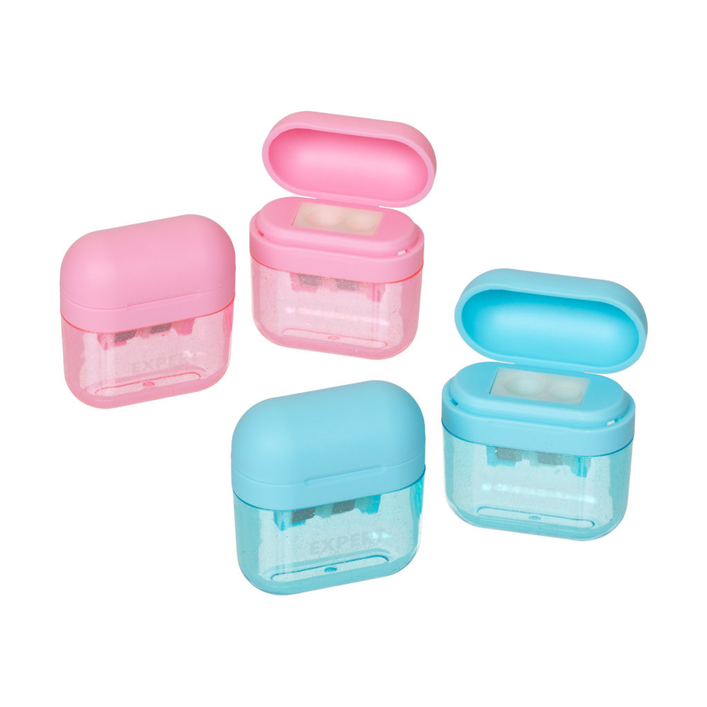 Expert Complete Точилка пластиковая с контейнером, 2 отверстия ECSH-05 12 шт. в ассортименте