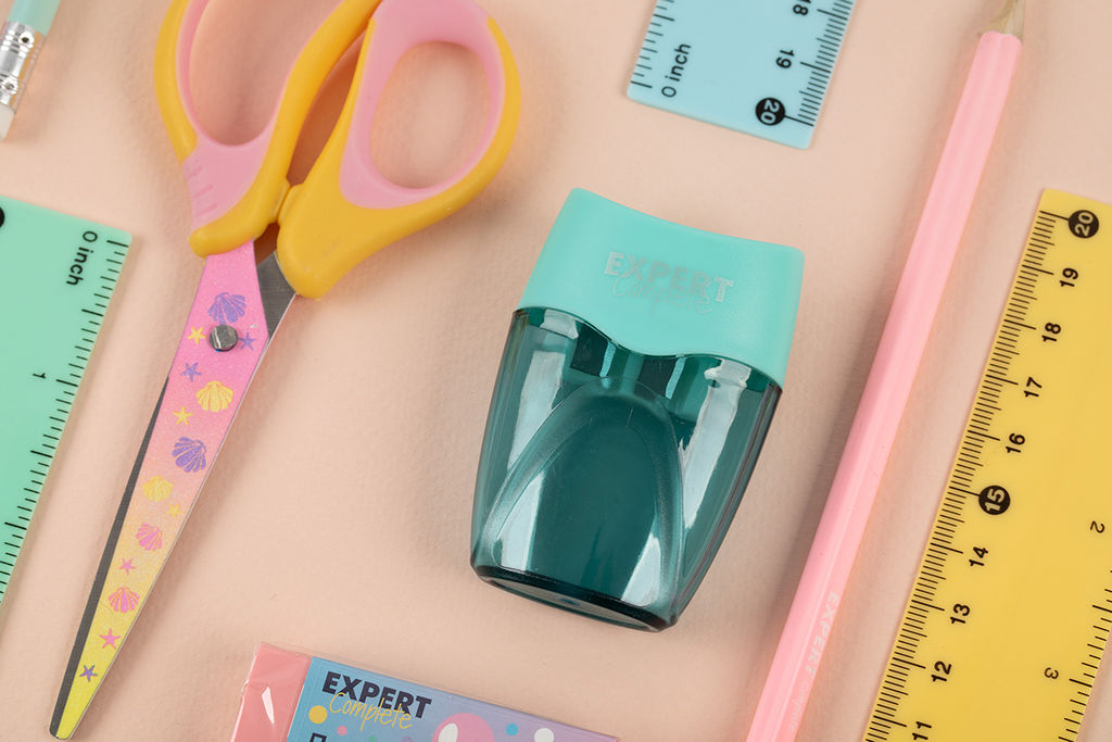 Expert Complete Точилка пластиковая с контейнером, 2 отверстия ECSH-07 12 шт. в ассортименте