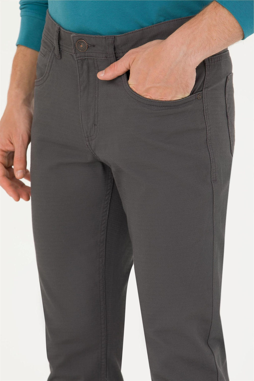 U. S. Polo Assn Мужские брюки из плотной ткани антрацитового цвета - U.s. polo assn фото 13