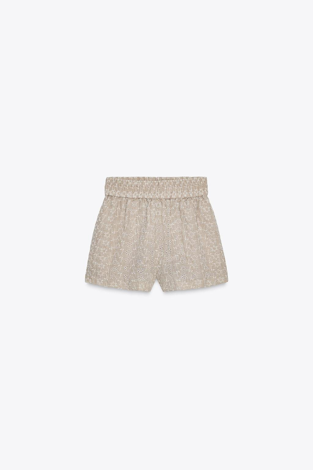 PERFORATED EMBROIDERY BERMUDA SHORTS - Zara фото 5