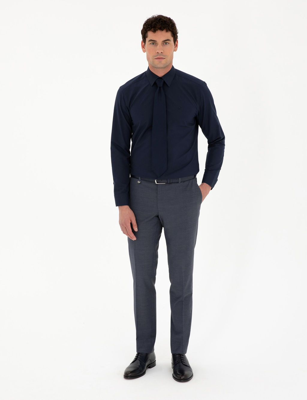 Koyu Mavi Slim Fit Kuma_ Pantolon