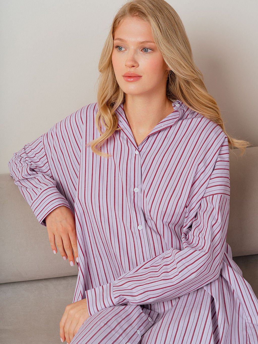 Сорочка женская Indefini 4304SCX розовая  фото 9