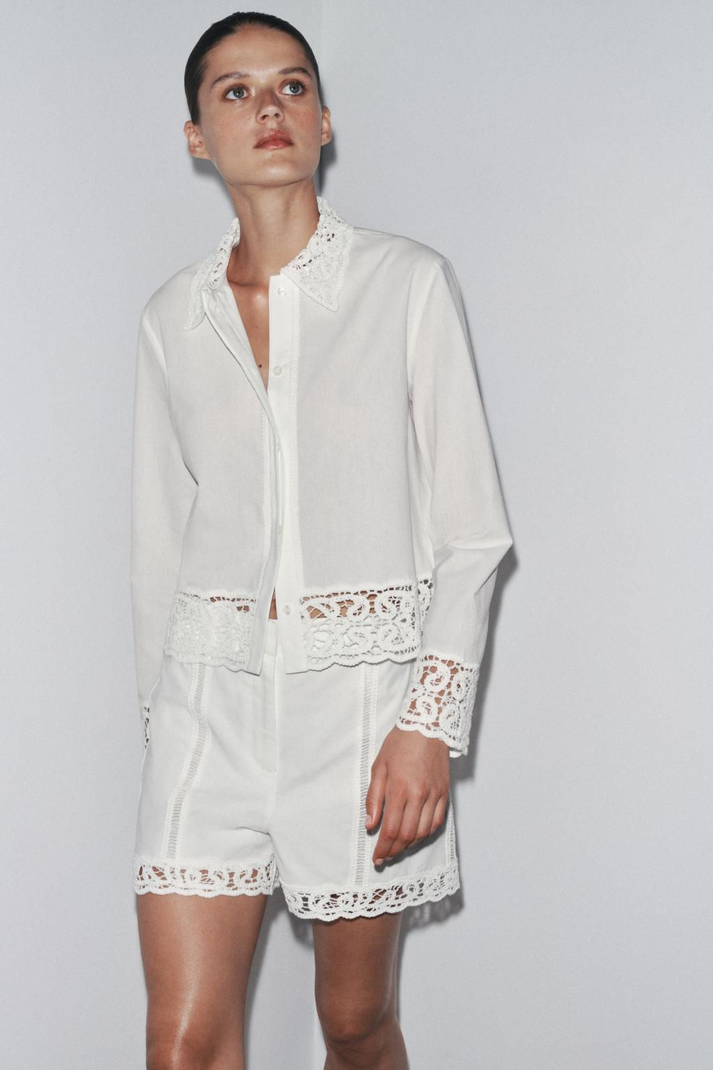 ZW COLLECTION CROCHET BERMUDA SHORTS - Zara фото 12