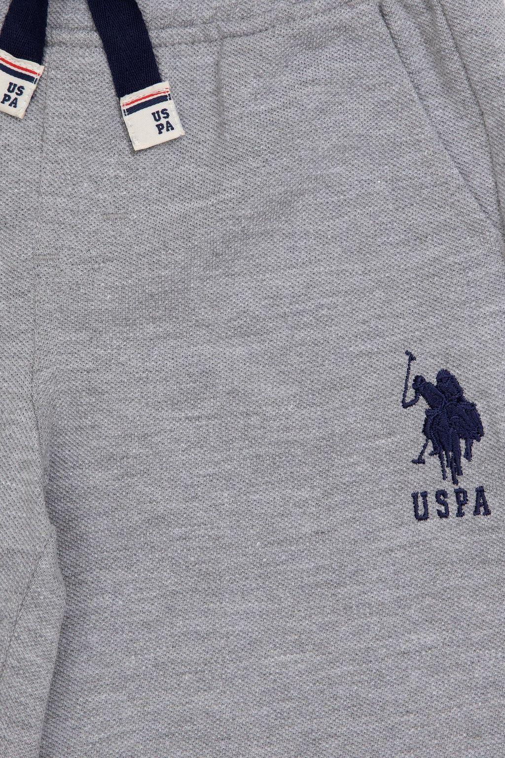 Шорты вязаные U. S. Polo Assn для мальчика серые меланжевые из хлопка - U.s. polo assn фото 4