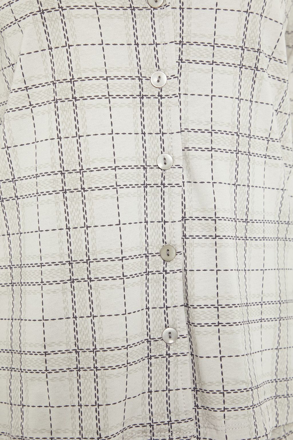 Trendyolmilla Bej %100 Pamuklu Ekoseli Orme Pijama Tak?m? THMAW20PT0266