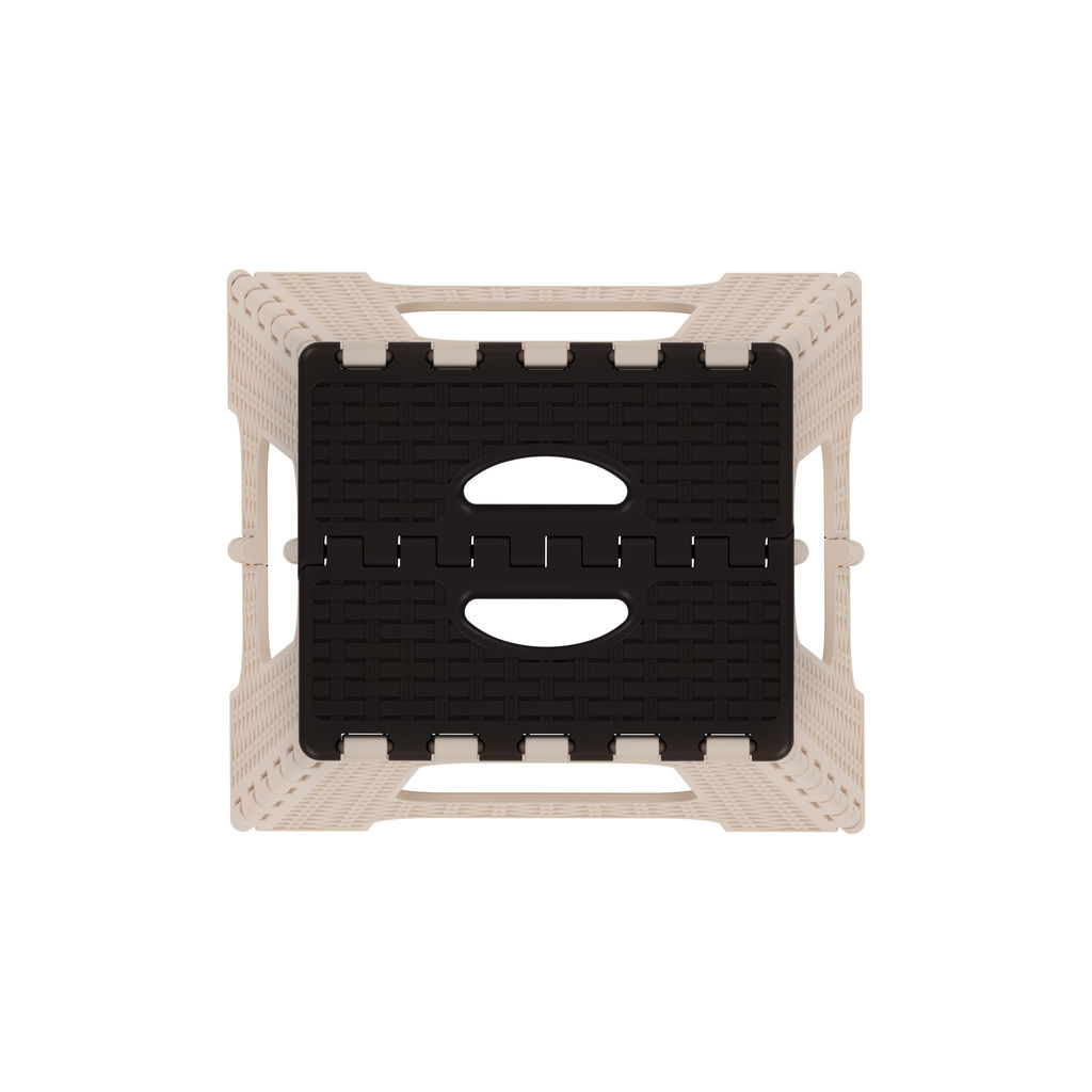 Табурет складной "Плетенка" большой М7093 мокко-бежевый