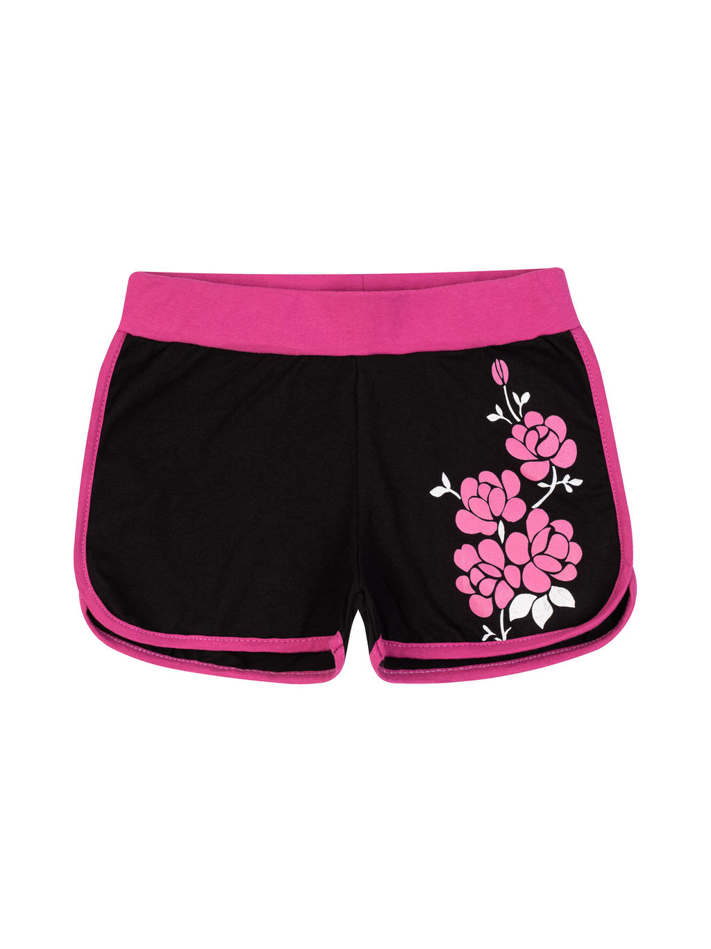 Шорты детские черные цветы