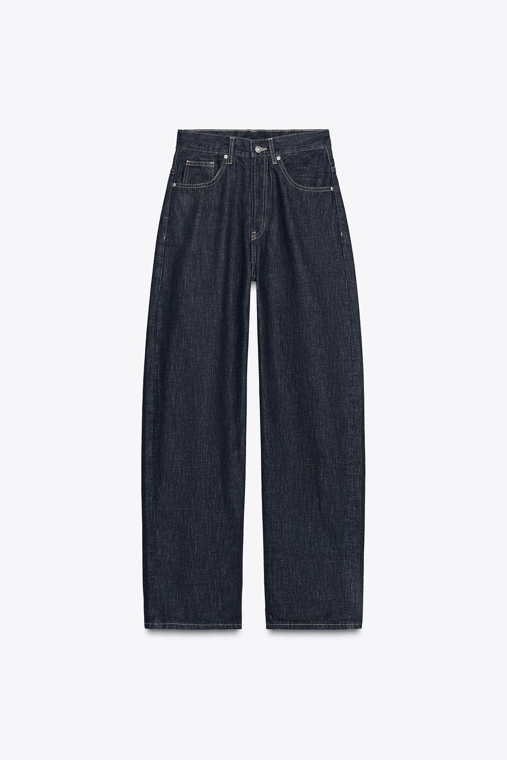 TRF STRAIGHT HIGH-WAIST JEANS WITH BELT LOOPS - Zara фото 7