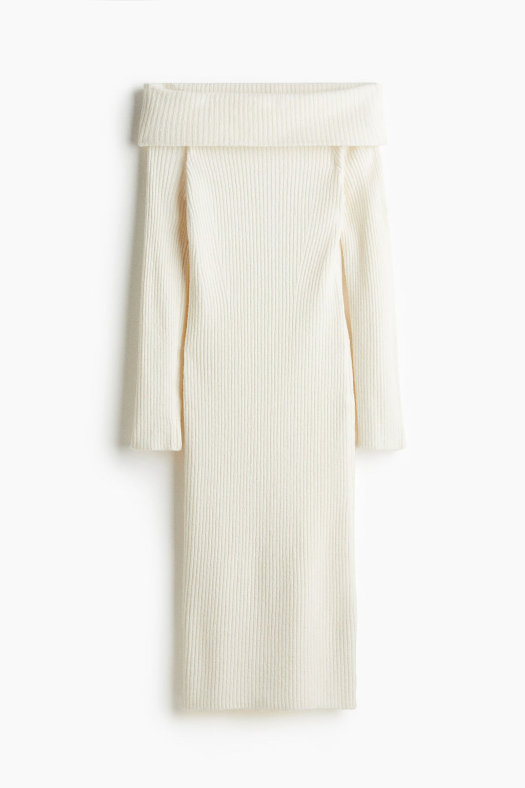 Vestido off-the-shoulder en punto de canale - H&m фото 5
