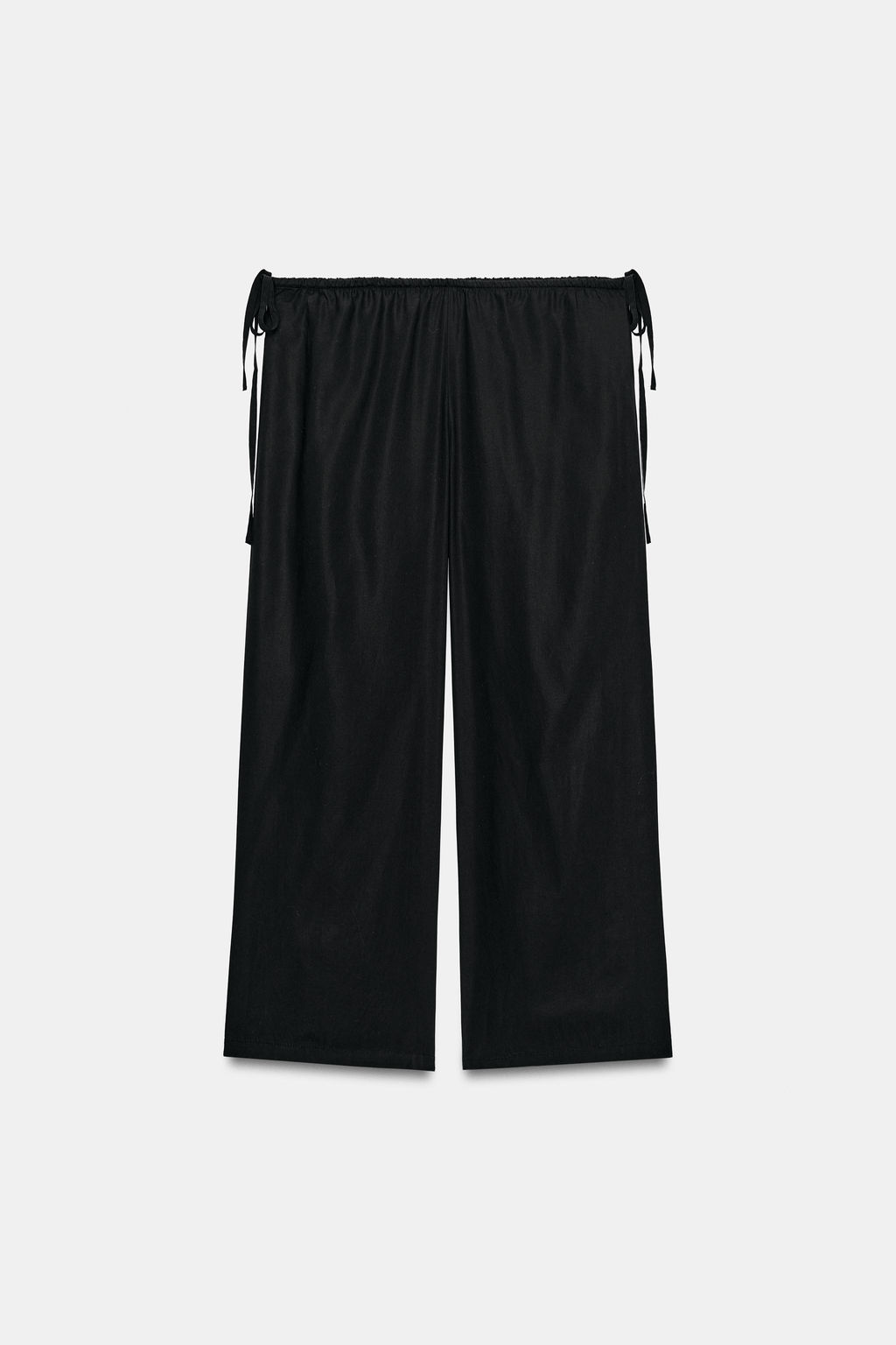 PANTAL?N TOBILLERO FLUIDO LAZADAS / Negro - Zara фото 5