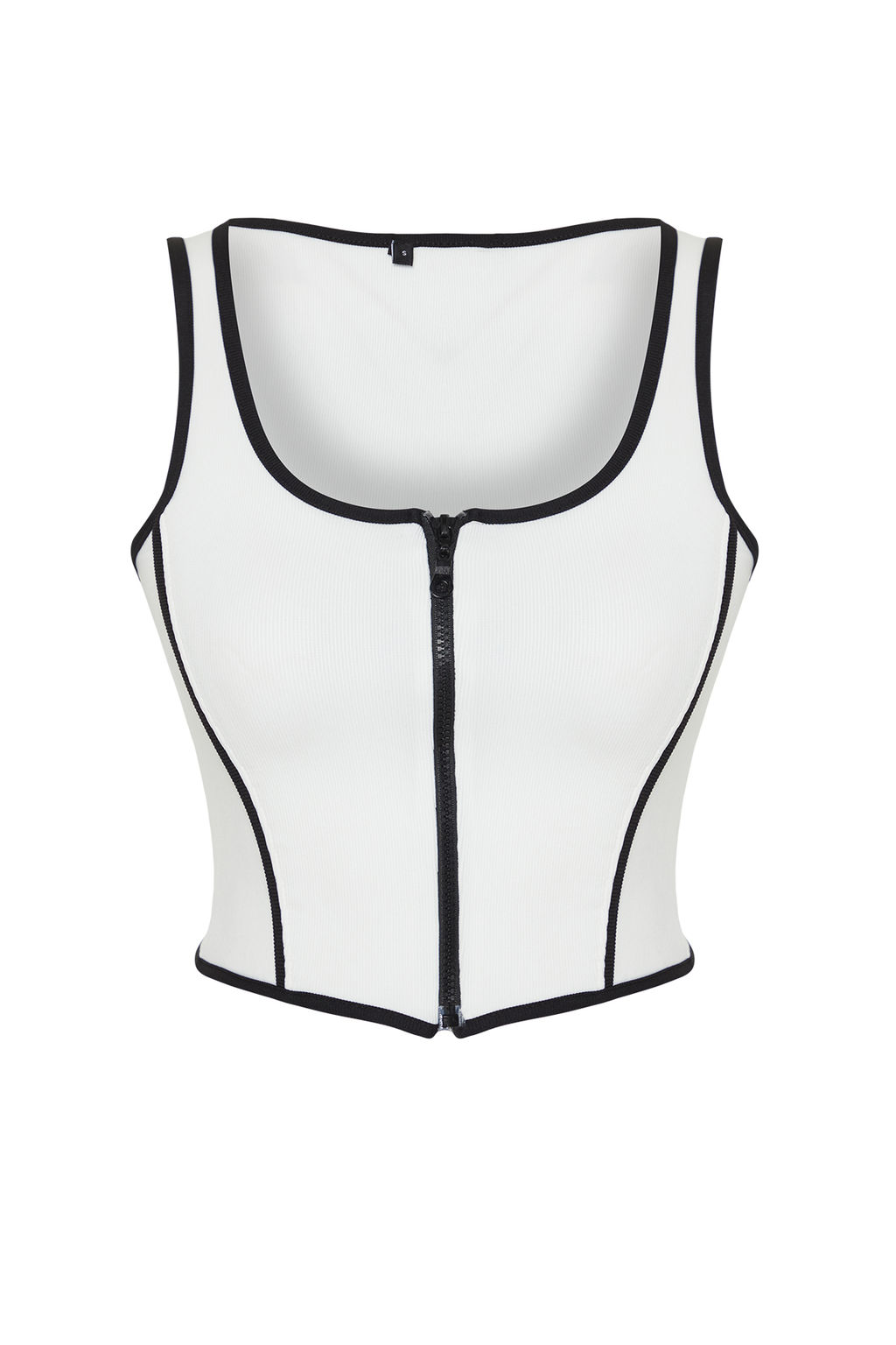 Beyaz Fermuarl? Fitilli Esnek Crop Orme Atlet TWOSS24AL00062 - Trendyolmilla фото 7