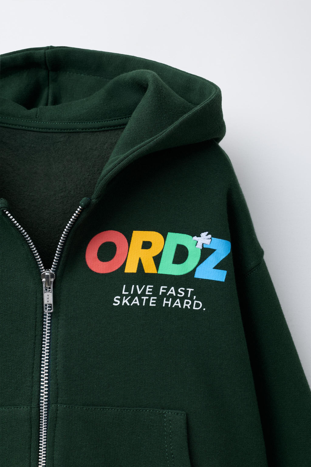 TEXT ZIP-UP HOODIE - Zara фото 3