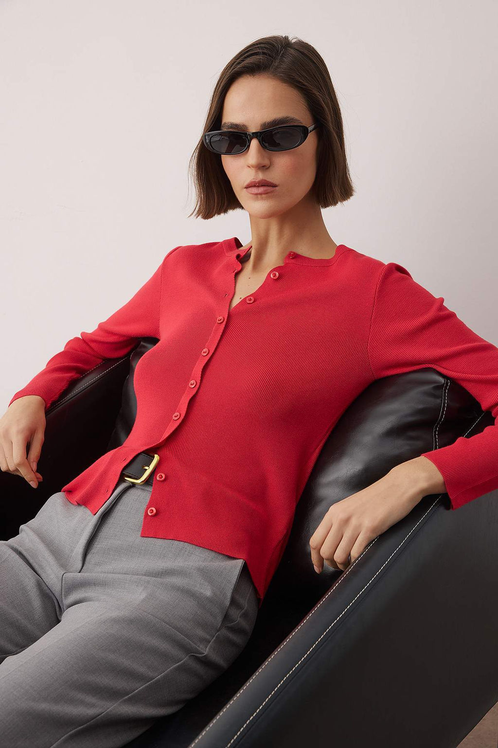 K?rm?z? Yumusak Dokulu Triko H?rka TWOAW26HI00264