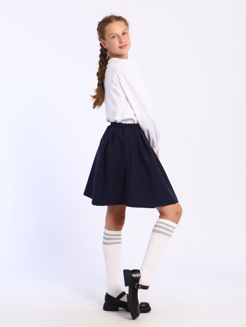 Лонгслив Анечка серо-голубой Ладошки  фото 33