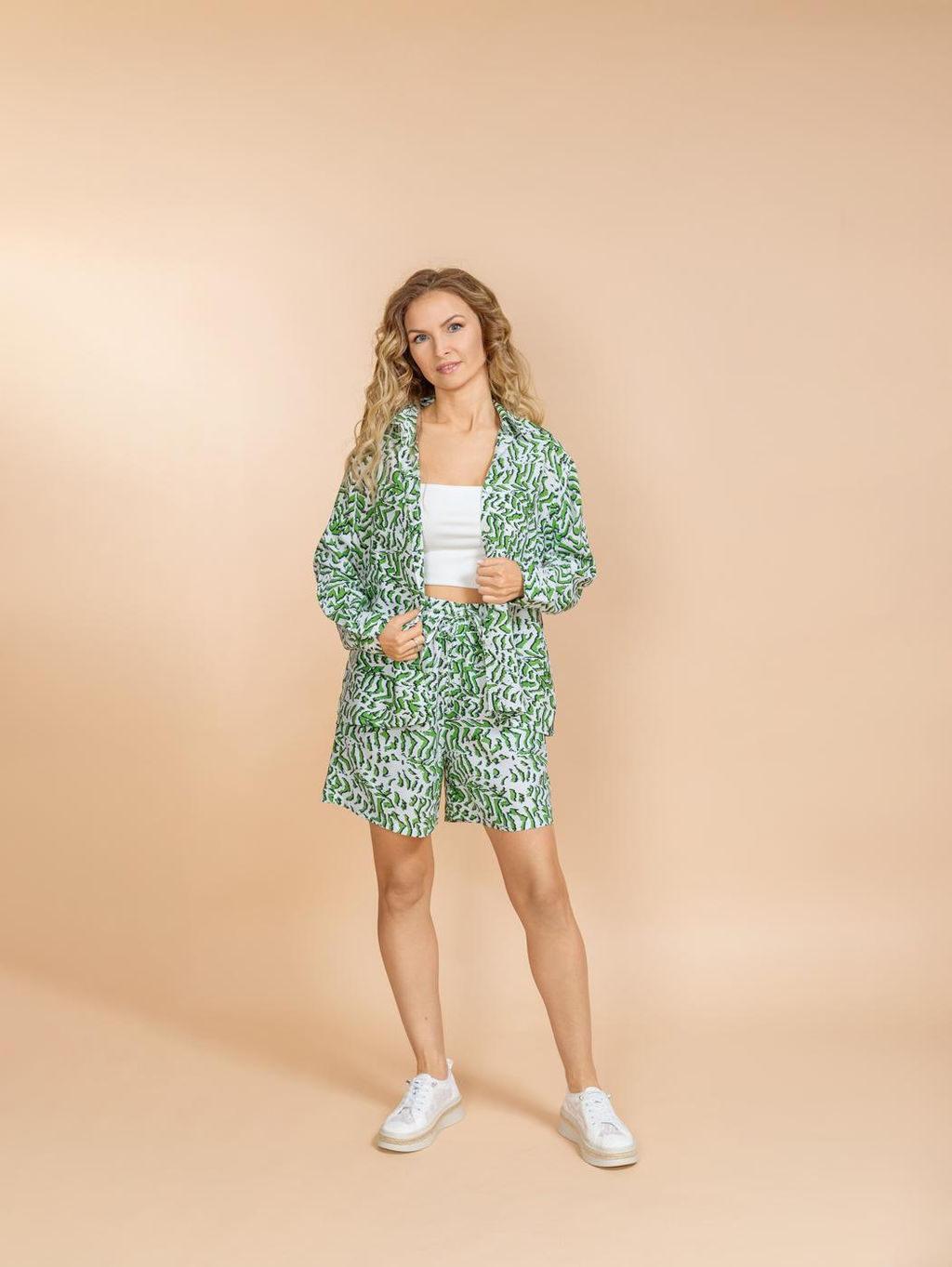 Костюм шорты и блузка (вискоза) №25-228-2 - Ганг фото 6