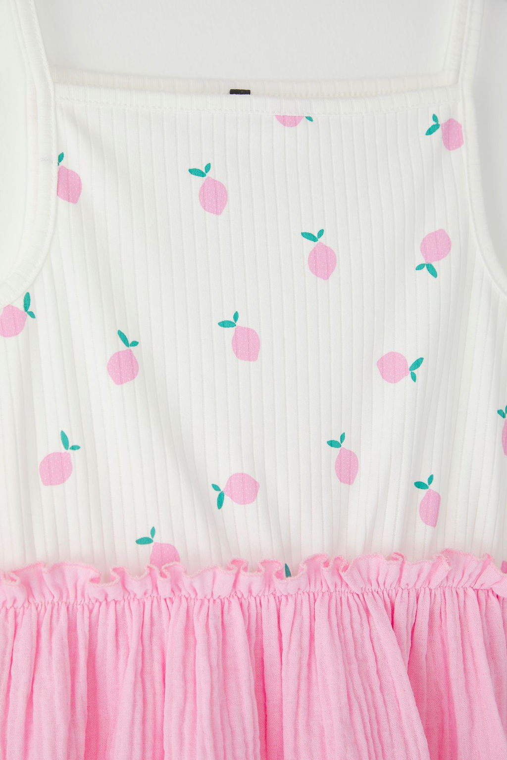 Pembe K?z Cocuk %100 Pamuk Renk Bloklu Ask?l? Mini Orme Elbise TKDSS25EL00073 - Trendyolmilla фото 3