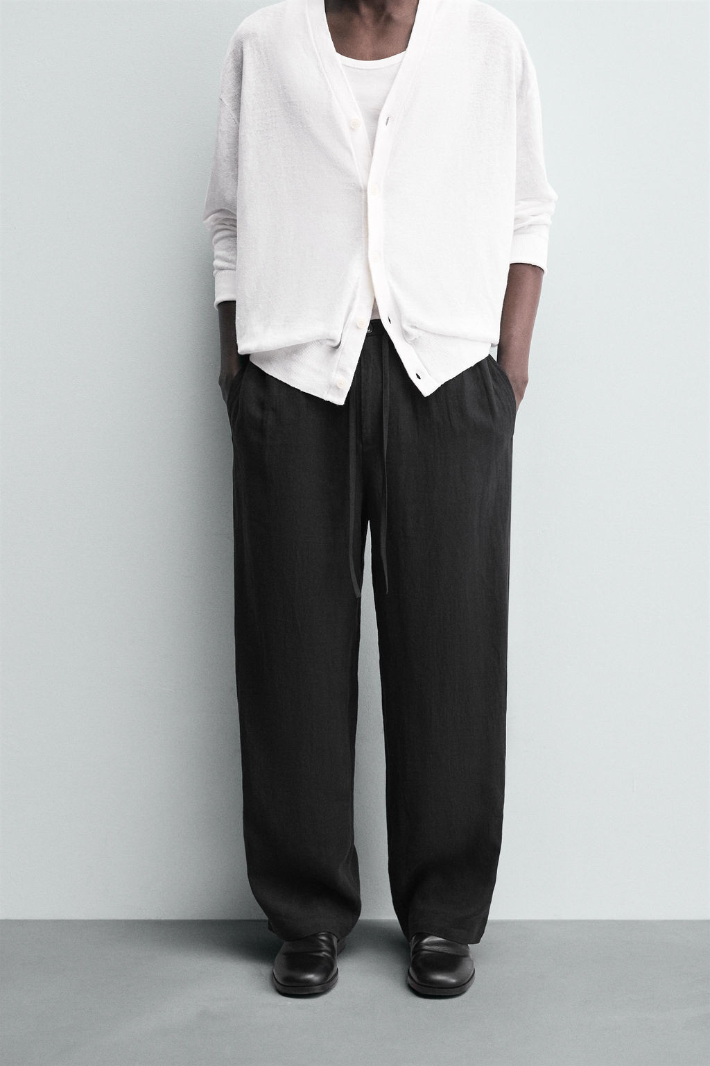 100% LINEN RELAXED FIT TROUSERS - Zara фото 2