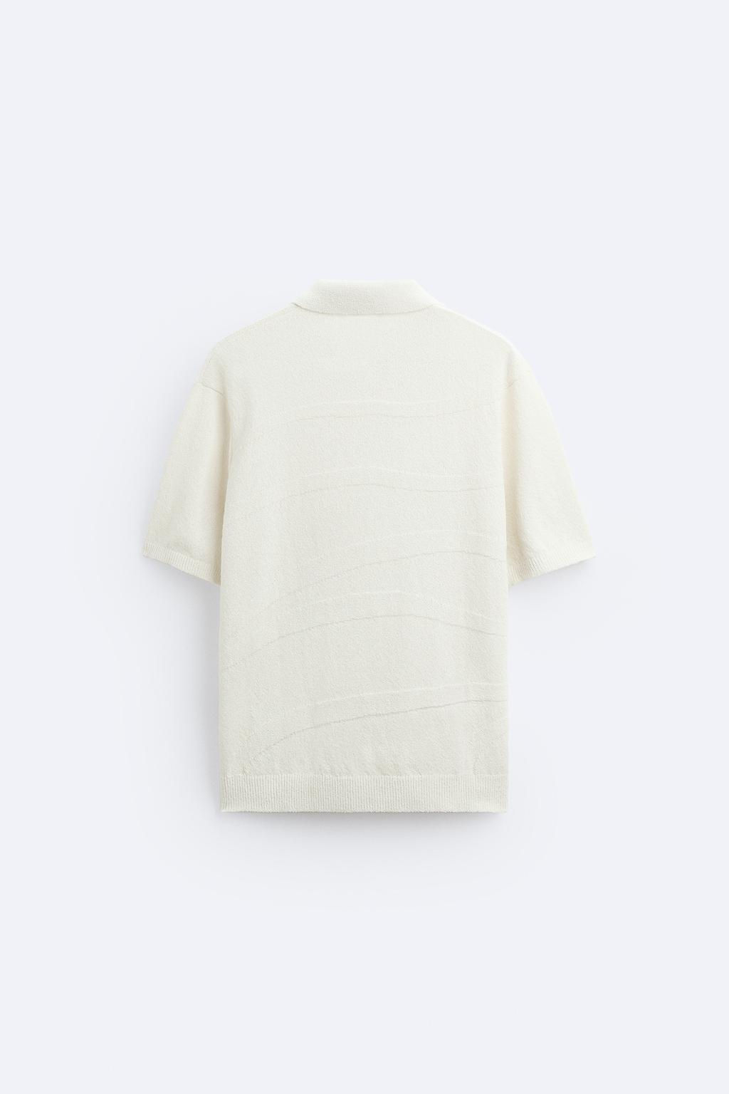 WAVY KNIT POLO SHIRT - Zara фото 7