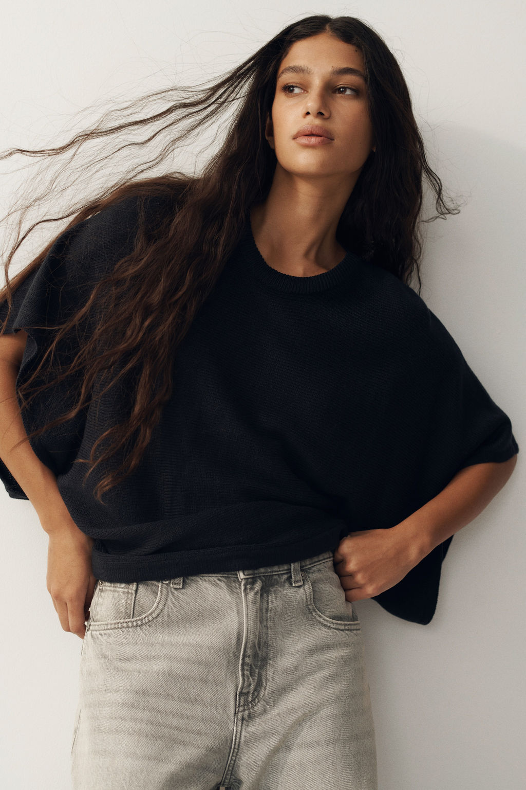 Top de punto con mangas murci?lago - H&m фото 5