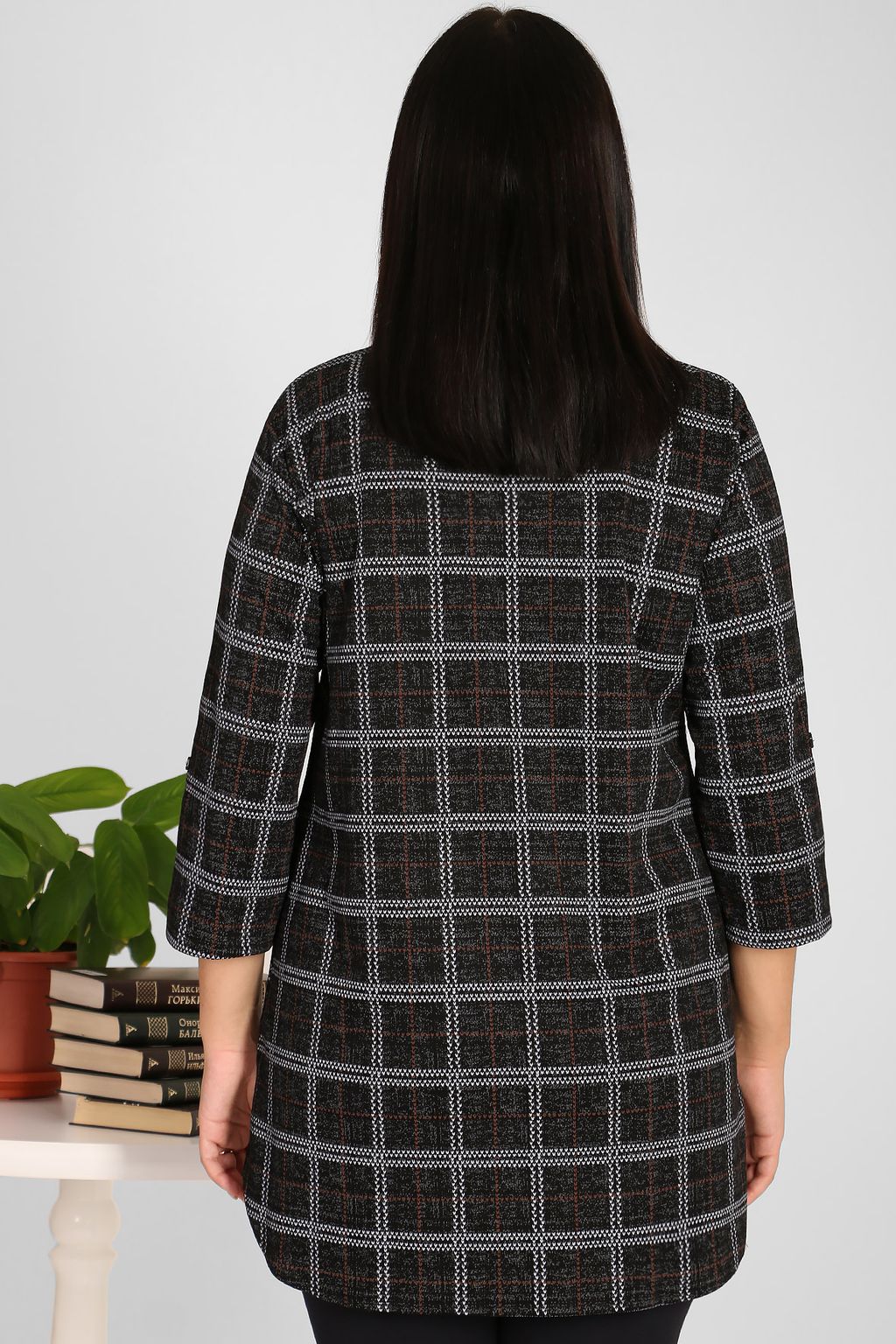 Рубашка в клетку осенняя - Almond фото 2