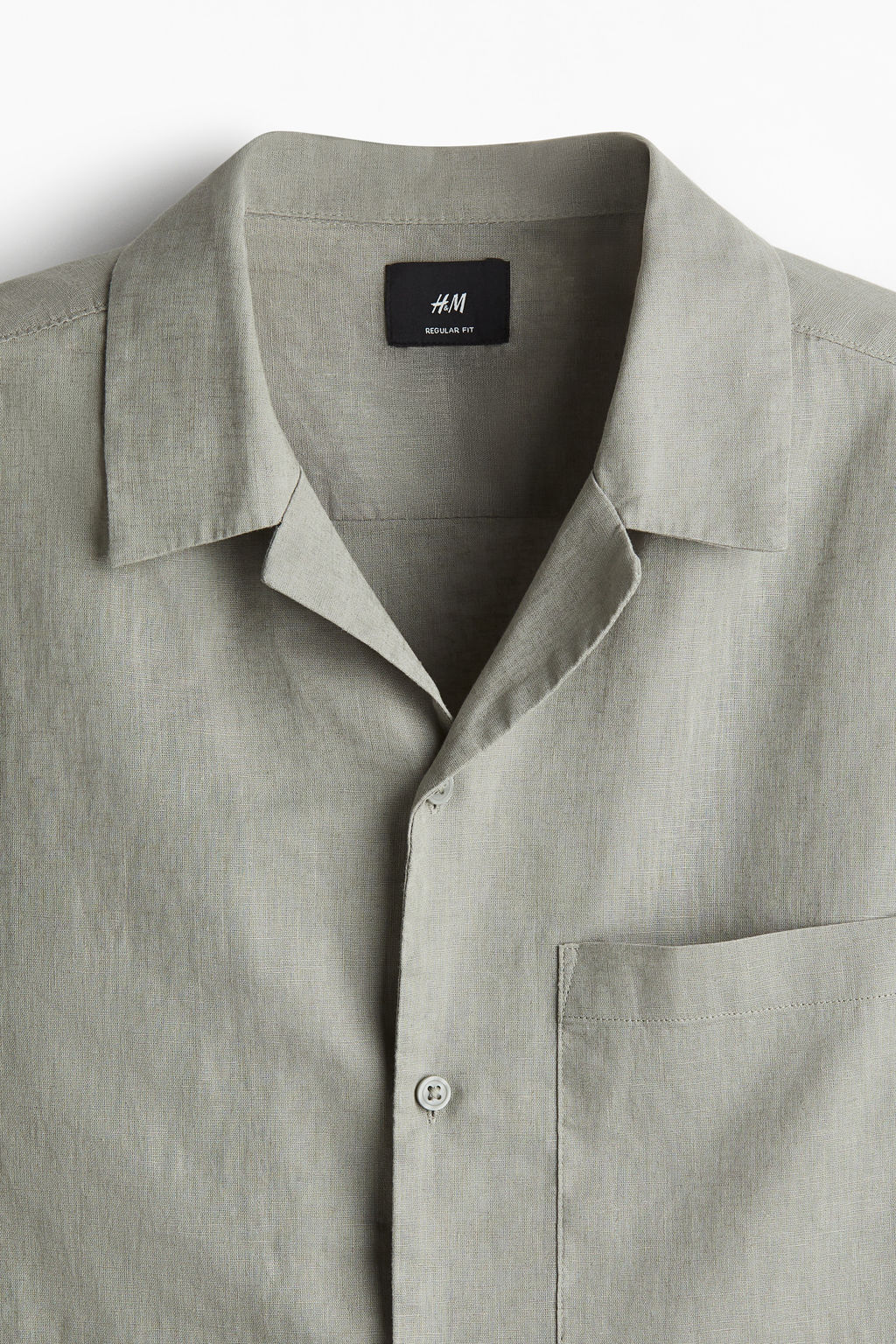 Camisa en mezcla de lino Regular Fit - H&m фото 6