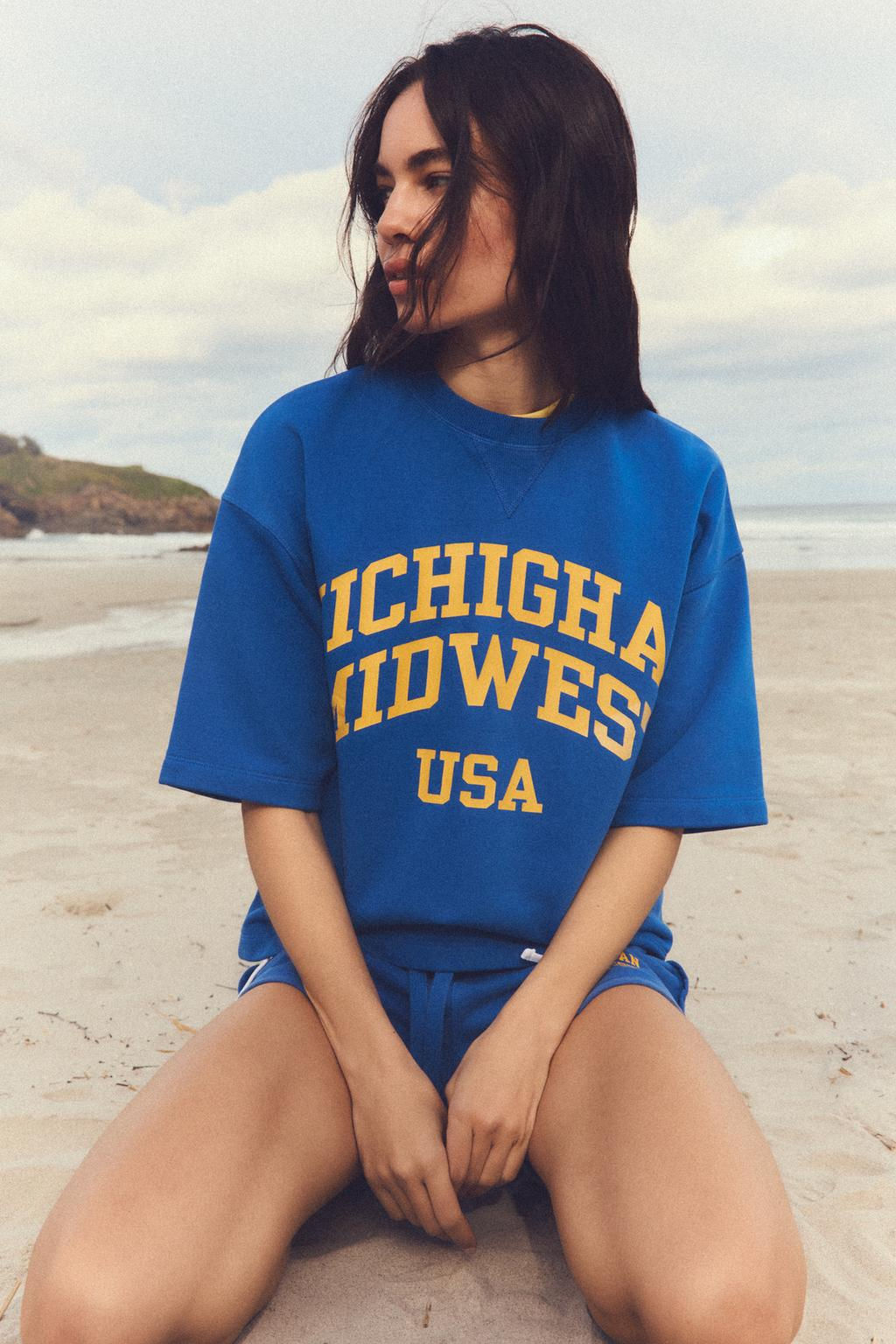 FADED SLOGAN SWEATSHIRT - Zara фото 2