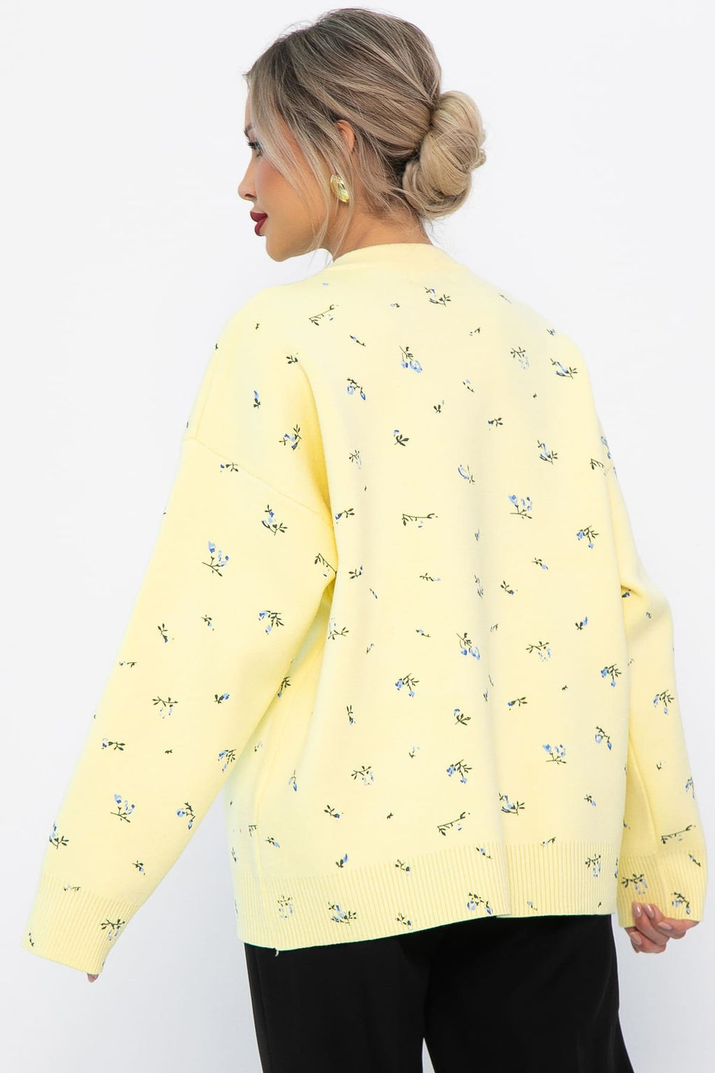 Свитер оверсайз Анита (лимонный) Б14758-1М