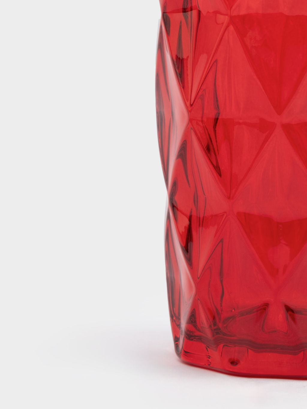 Стакан, 12 см, 340 мл, стекло, красный, Diamond color - Anna lafarg фото 4