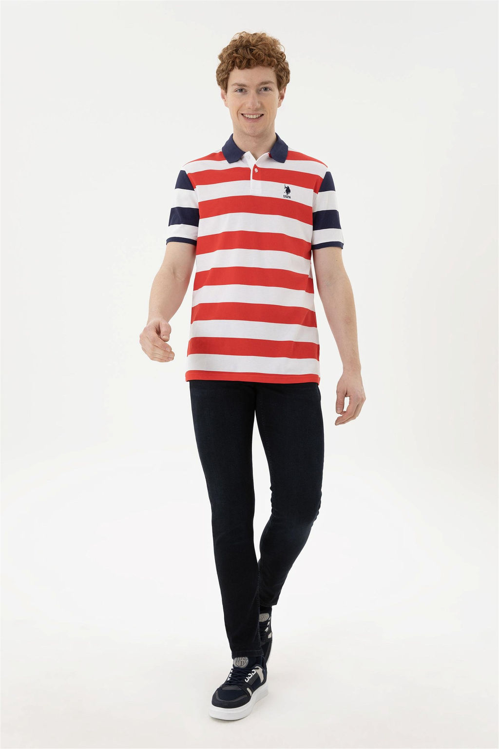 Мужская красная футболка - U.s. polo assn фото 4