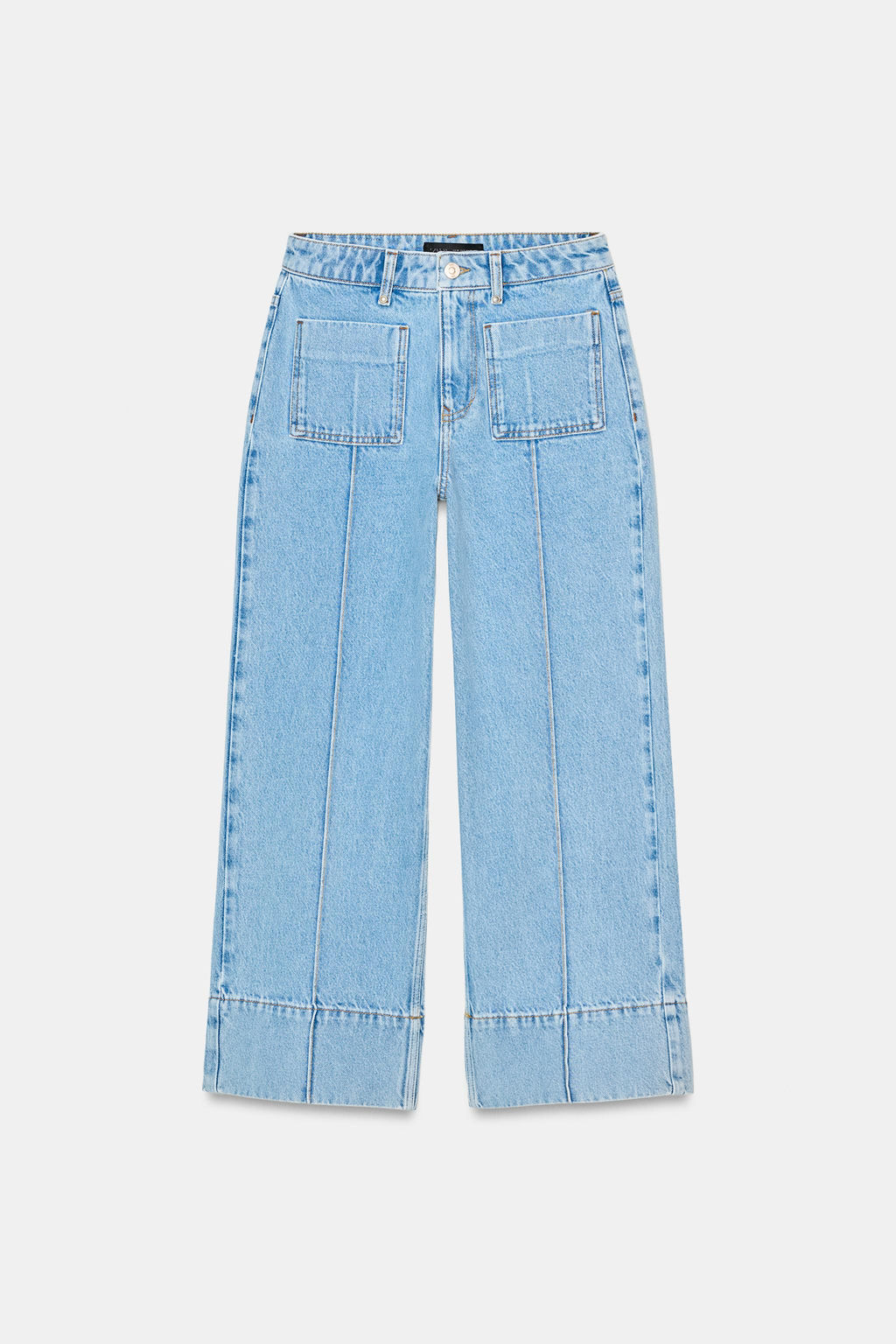 Z1975 WIDE-LEG CROPPED HIGH-WAIST JEANS - Zara фото 20