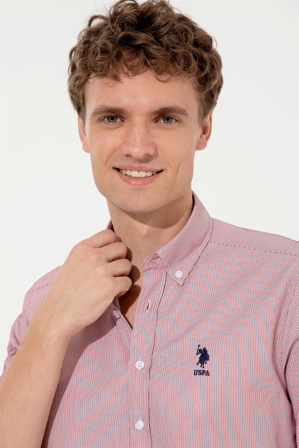 Мужская красная рубашка с длинным рукавом - U.s. polo assn фото 2