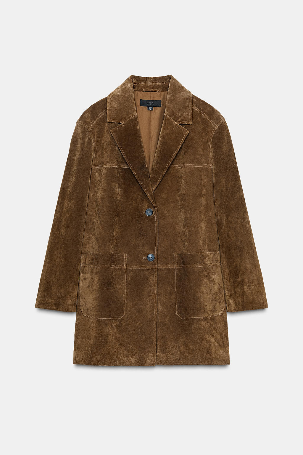 100% LEATHER LONG JACKET - Zara фото 6