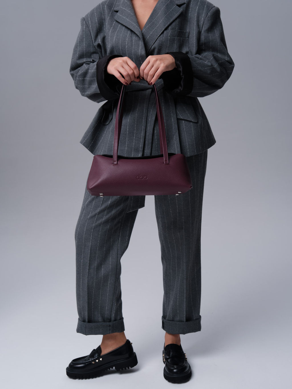 Кожаная сумка Raduy DBR 31127 бордовое вино фото 7