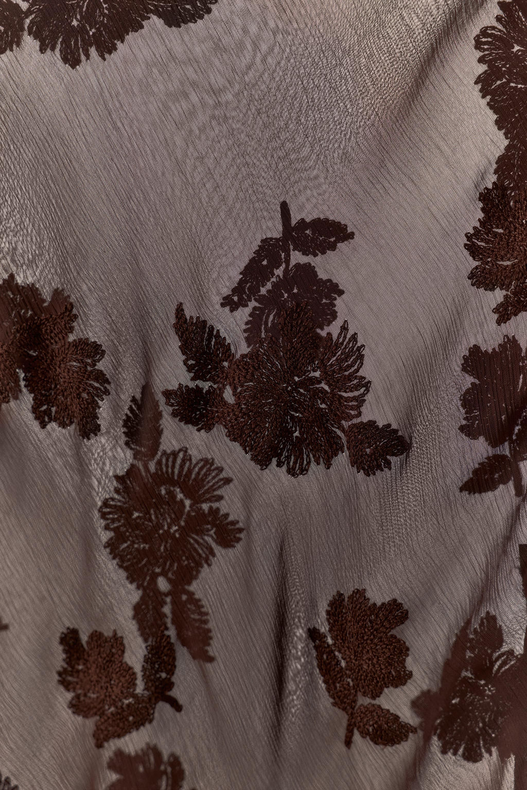 SEMI-SHEER SHIRT WITH FLORAL EMBROIDERY - Zara фото 8